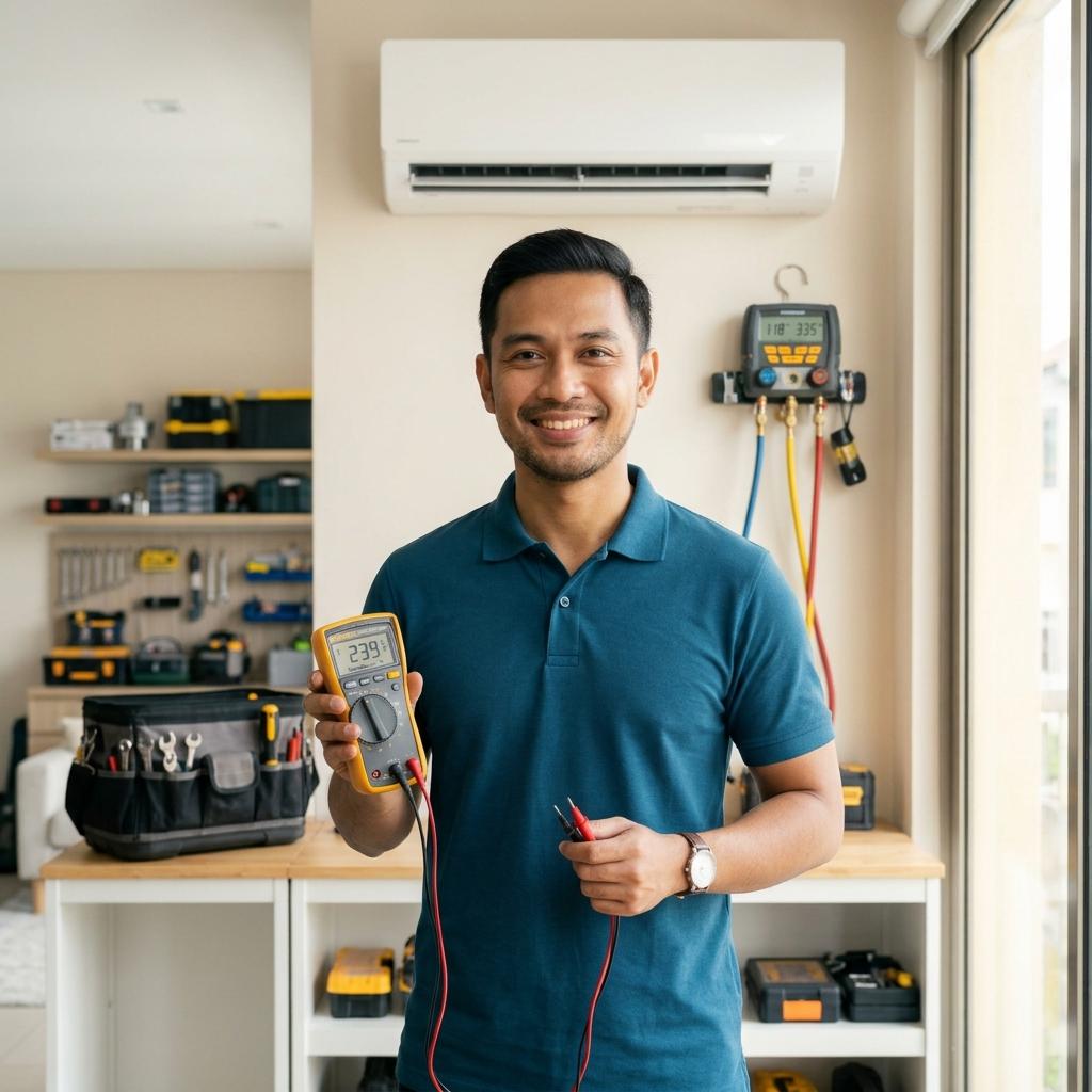 Mr Arif, Founder and Lead Aircond Specialist at Cybercool Aircond Services